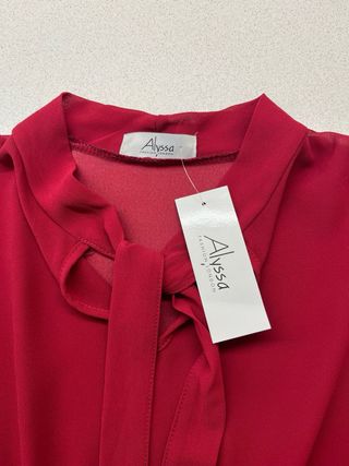 Vestito rosso e nero Alyssa nuovo con cartellino