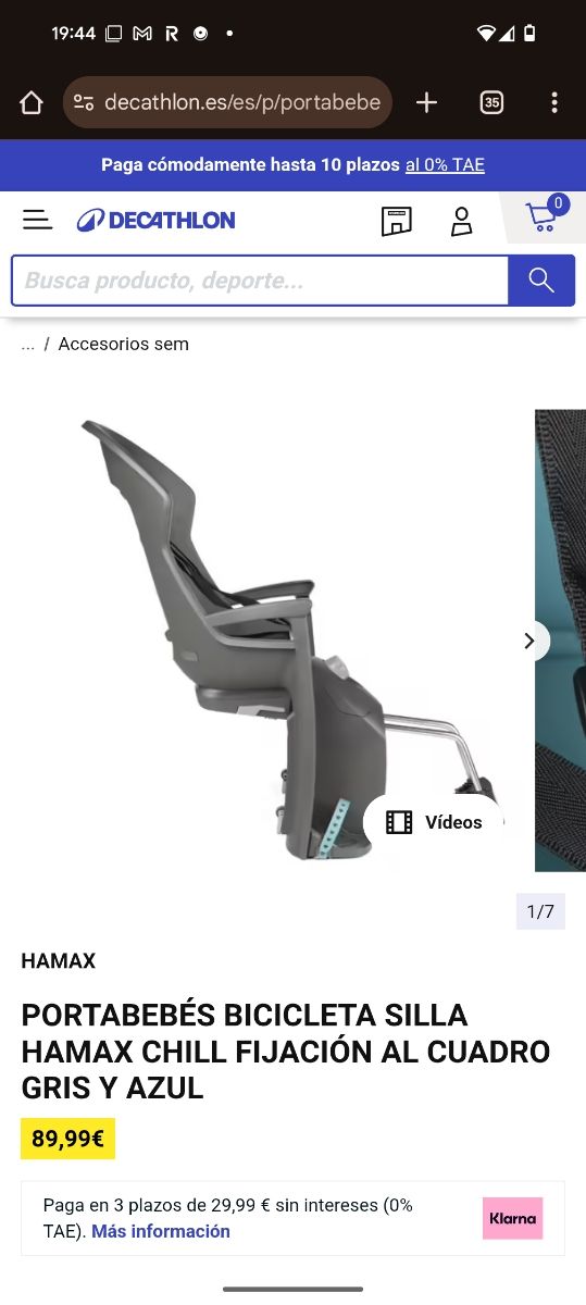 Silla Portabebés bicicleta