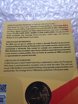 2 euro Coincard Portogallo 2023
