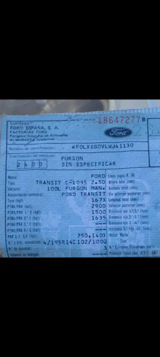 Ford Transit EN VENTA O CAMBIO POR COCHE