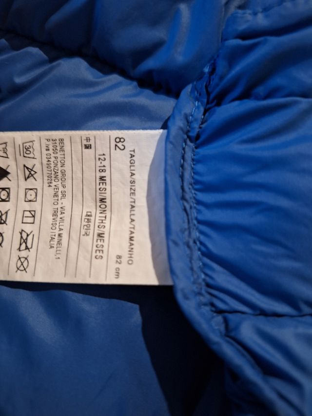 Colete azul Benetton 12-18 meses