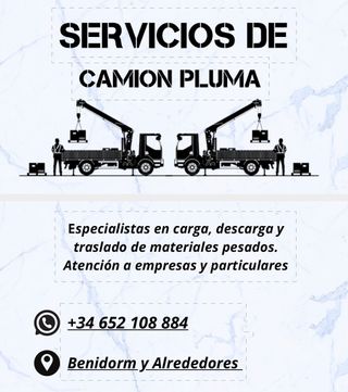 SERVICIOS DE CAMIÓN PLUMA