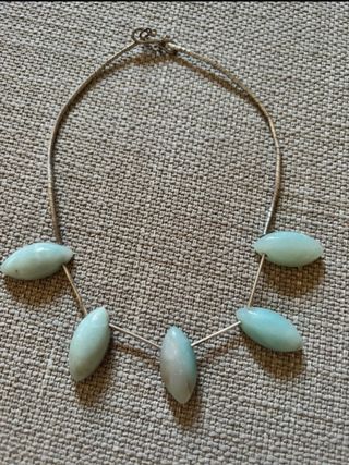 Collana argento e opale