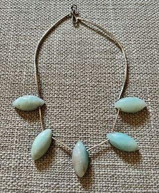 Collana argento e opale