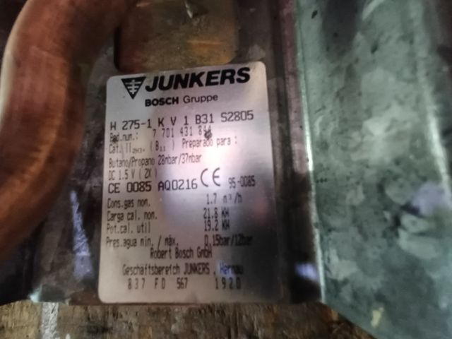 Calentador junkers W 275-1 KV1 B 31