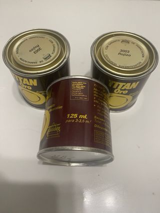 Pintura esmalte titan oro amarillo y rojizo
