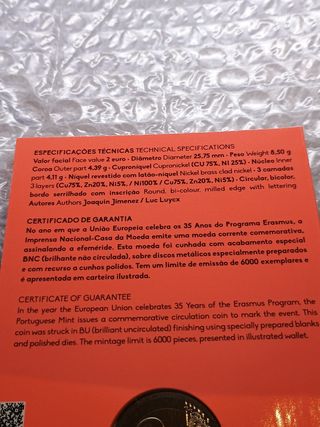 2e Coincard Portogallo 2022. Erasmus