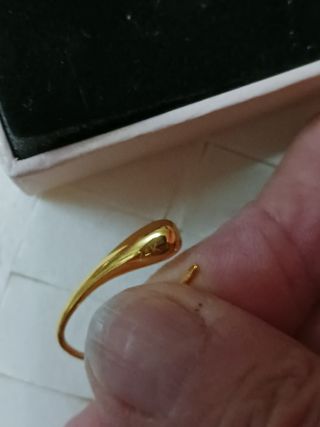 Pendientes chapados oro 24k.