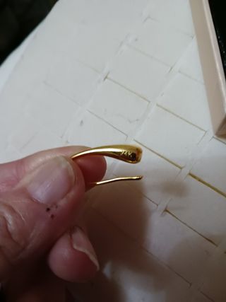 Pendientes chapados oro 24k.