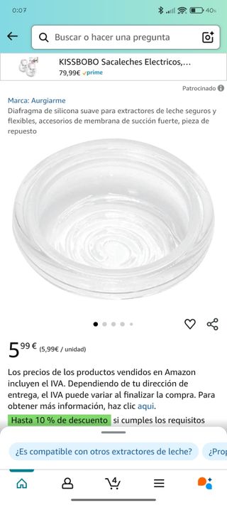 DOS Sacaleches Portátil Marca Kissbobo