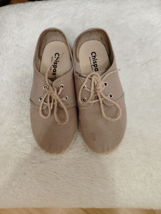 Lote de tres pares de zapatillas tela y esparto