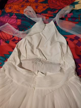 Vestido blanco fiesta o boda, talla M