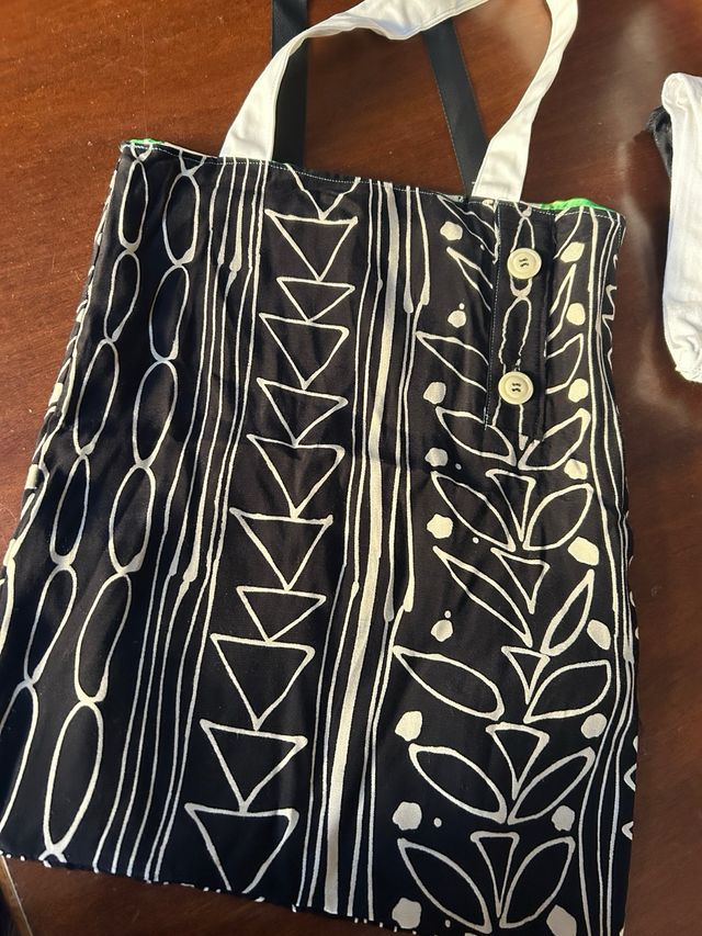 Borsa tessuto doubleface