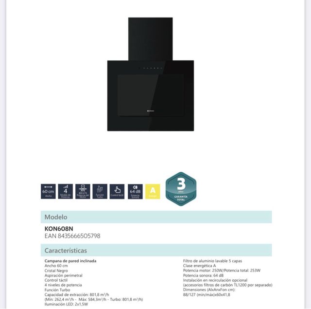 Conjunto de electrodomesticos Johnson Cristal Nego