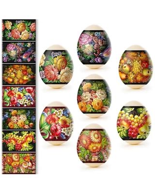 Decorazioni uova pasquali “fiori e frutta”