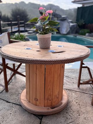 MESAS BOBINAS CARRETE MADERA CABLE CHILLPALET