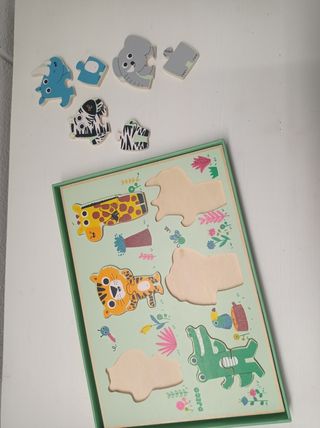 Puzzle sagome animali legno Djeco