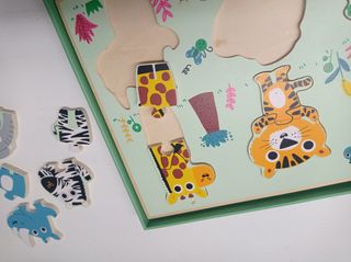 Puzzle sagome animali legno Djeco