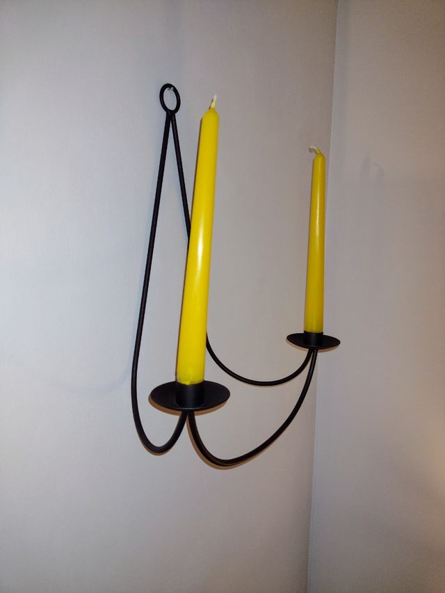 Porta candele da parete