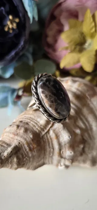 Anillo plata de ley jaspe durango
