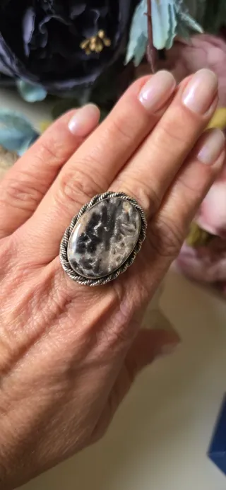 Anillo plata de ley jaspe durango
