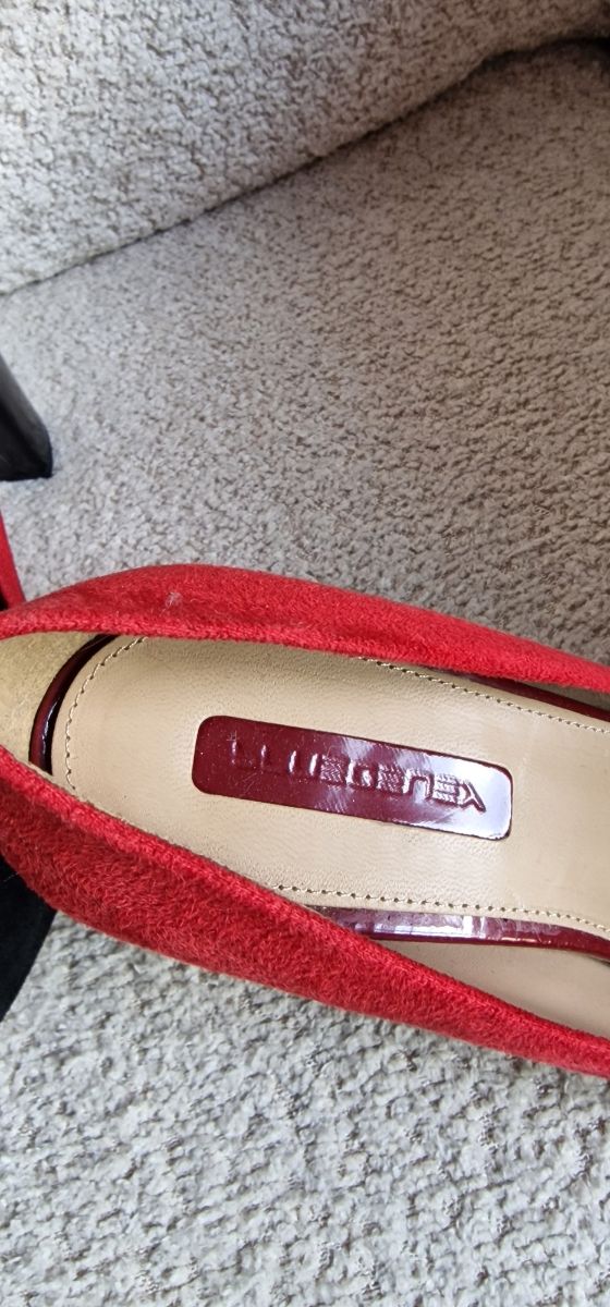 Zapatos Tacón Rojo Eventos 38