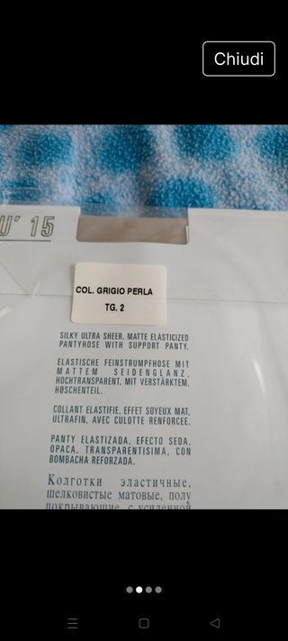 Collant grigio perla velato 2