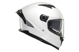 Casco Braker Solid Blanco Perla Brillo. ECE 22.06
