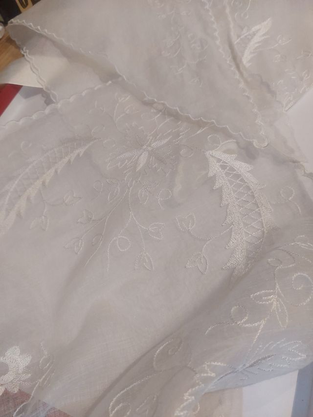 Manteletas palma muselina blancas