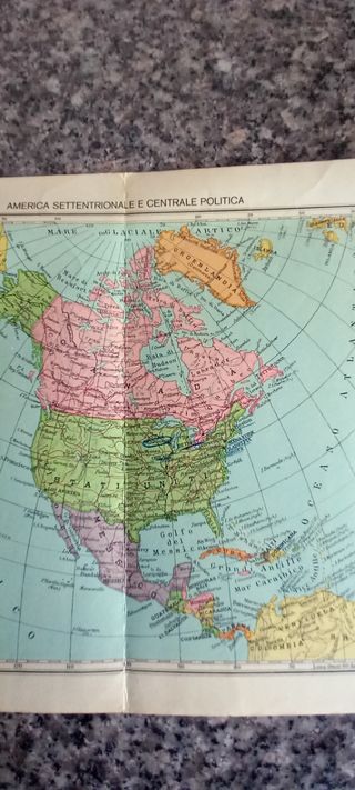 Cartina America Settentrionale e Central