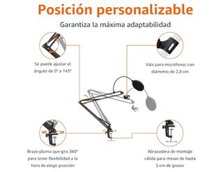 Brazo micrófono ajustable