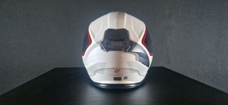 Casco STORMER ZS 1001 Blanco-Rojo Brillo.ECE 22.06