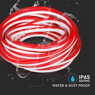 LED Neon Flex 24V Luce Rossa 160° Ip65 - Bobina 10