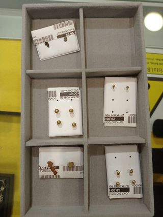 Pendientes de oro 18K para bebes.