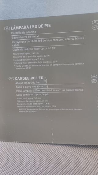 Lámpara Led De Pié