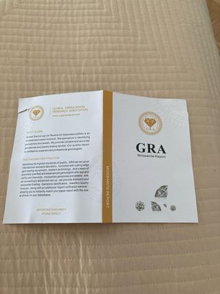 Anillo plata y moissanita