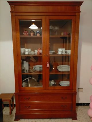 Vitrina salón y mesa televisor