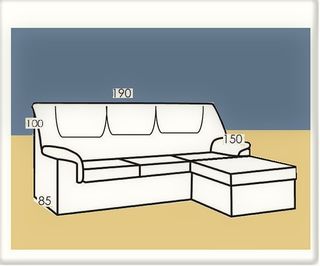 Sofa desenfundable con isla