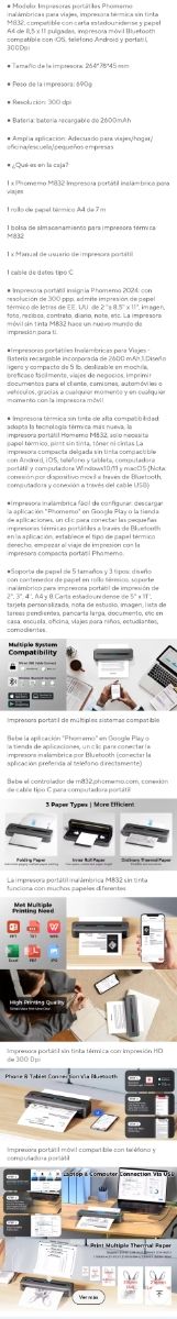 Impresora termica Bluetooth