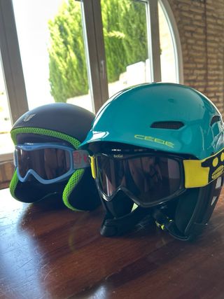 Cascos de nieve con gafas incluidas 
