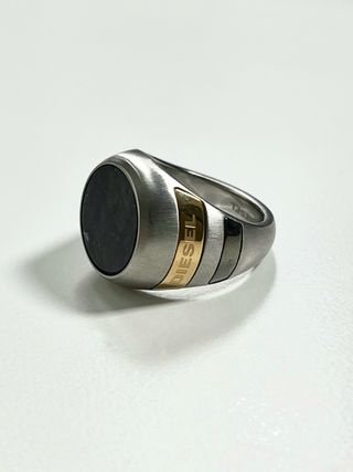 Anillo DIESEL 2019 Acero Talla 9 Negro y Plateado
