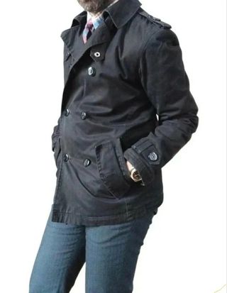 Cappotto giaccone doppio petto uomo elegante sport