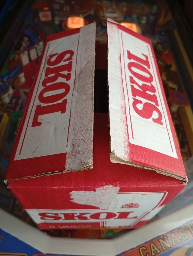 Caja de 6 vasos Cerveza SKOL, 80s, Vinta