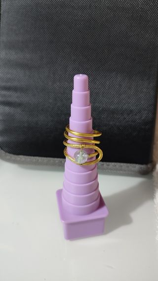 Anello regolabile con pietra fluorite 