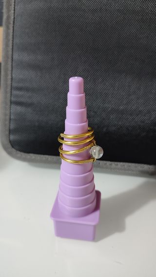 Anello regolabile con pietra fluorite 