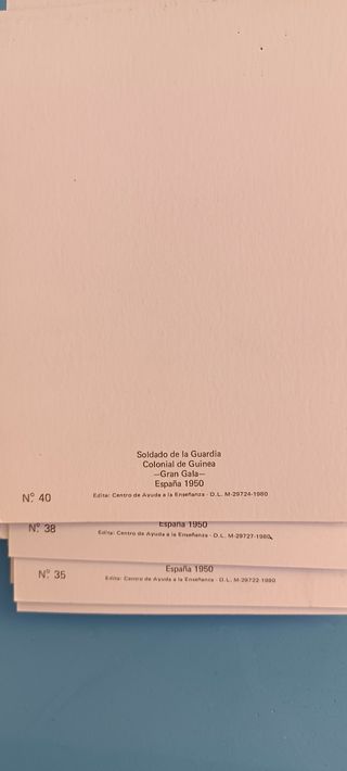 CROMO UNIFORME ESPAÑOL 