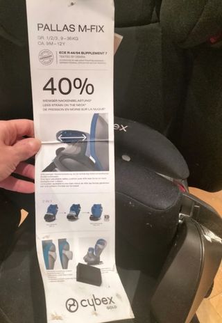 Silla auto bebe Cybex pallas m fix con Isofix .