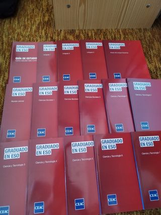 LOTE DE 17 LIBROS CEAC PARA GRADUADO ESO