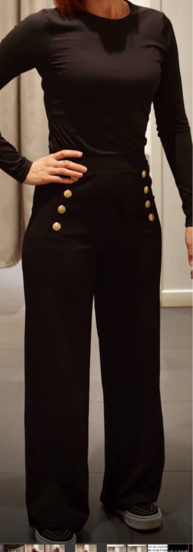 Pantalones negros anchos XS