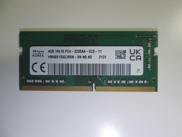 Memorias Portatil 4 GB DDR4 PC4-3200AA varios mode